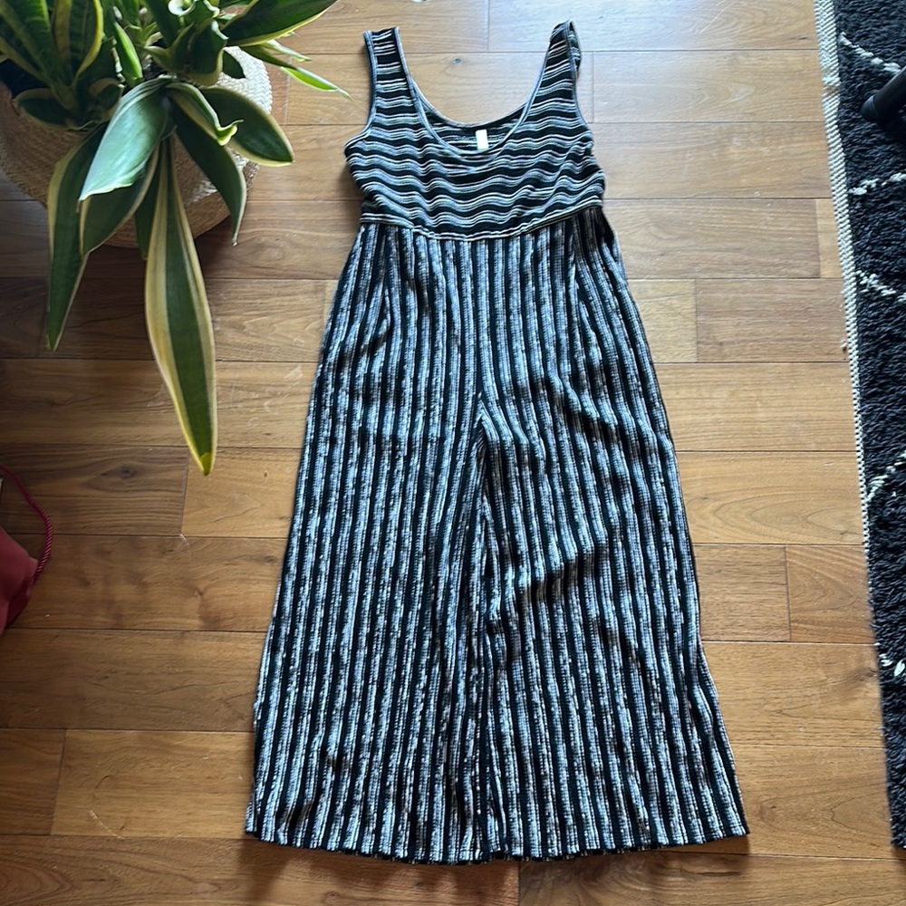 Striped Black and white Jumpsuit